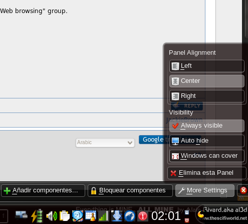 KDE 4.1.2 en Mandriva ya permite esconder el panel